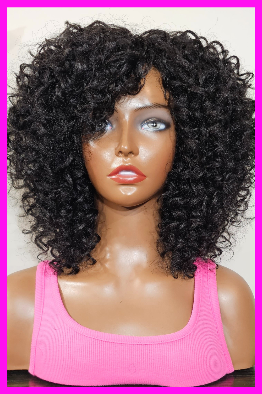 Ready to Ship Ringlet Wand Curl Crochet Wig with No Leave Out #1b