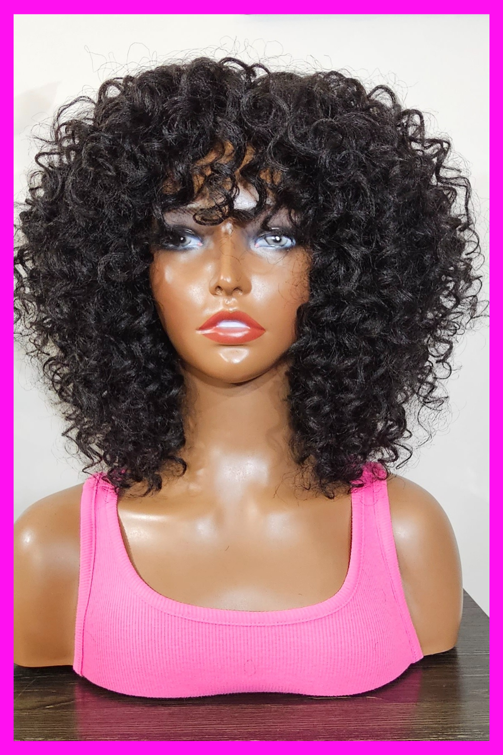 Ready to Ship Ringlet Wand Curl Crochet Wig with No Leave Out #1b